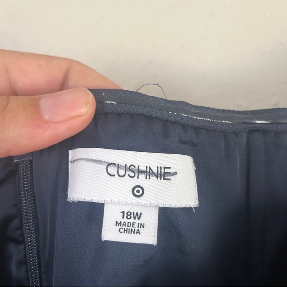 Cushnie Target Blue Strapless Sheath Dress Cocktail Formal Party Sleek 18W - Picture 5 of 10